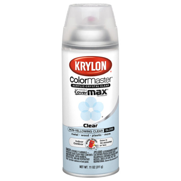Аэрозольное прозрачное покрытие Krylon Colormaster Acrylic Crystal Clear Gloss Clear 51301