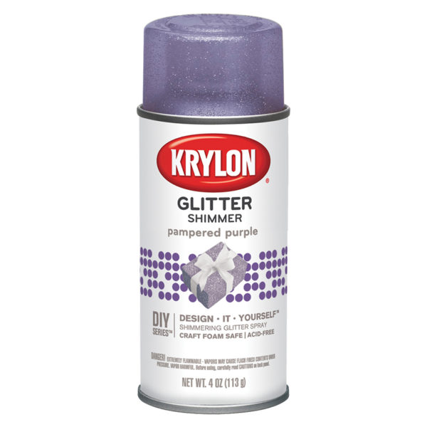 Аэрозольная краска с блестками Krylon Glitter Shimmer Pampered Purple 406